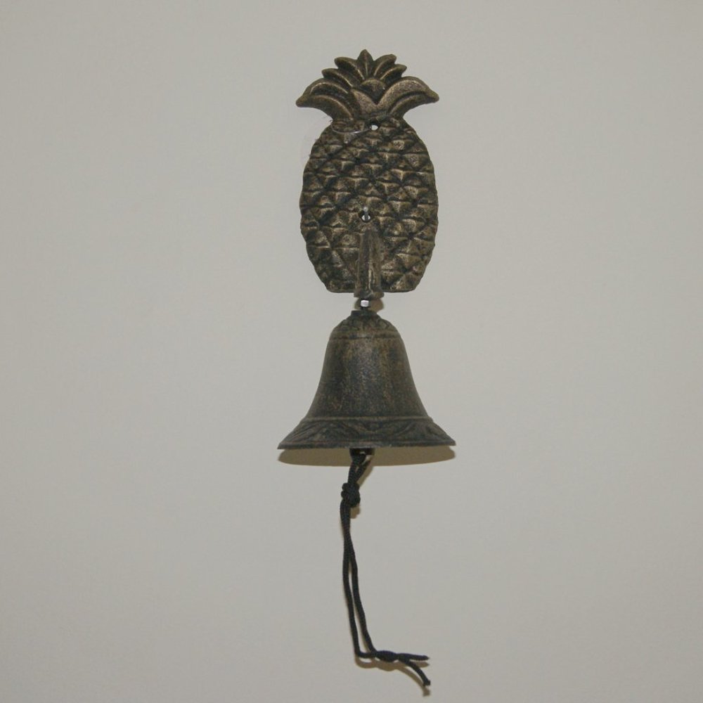 Pineapple Cast Iron Wind Chime 9 3/4" by Chesapeake Bay - Picture 2 of 3